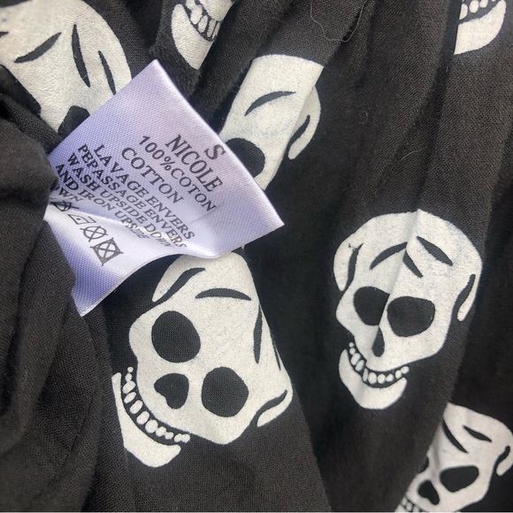 Free For Humanity France Skull Skeleton Dress sz S - Picture 12 of 13